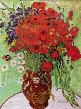  rouge Peintre - Pavots rouges et marguerites Vincent van Gogh